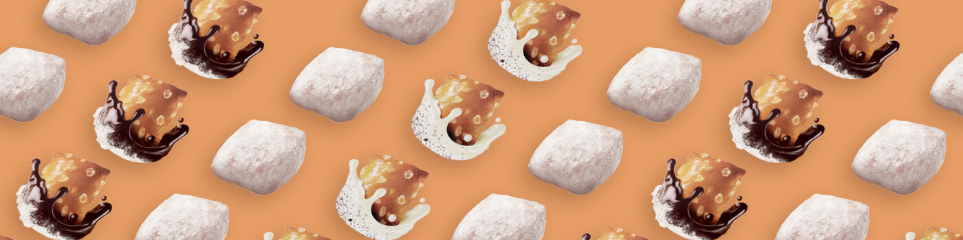 Muddy Buddy Pretzel Bite pieces in a pattern