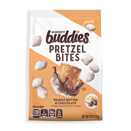 Pretzel Bites in Peanut Butter & chocolate flavor, front of pack