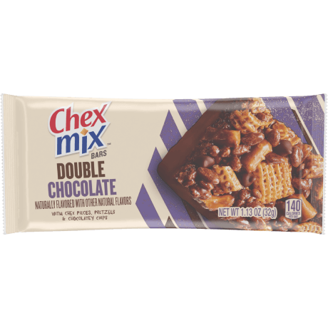 Chex Mix Double Chocolate Treat Bar, front of bar